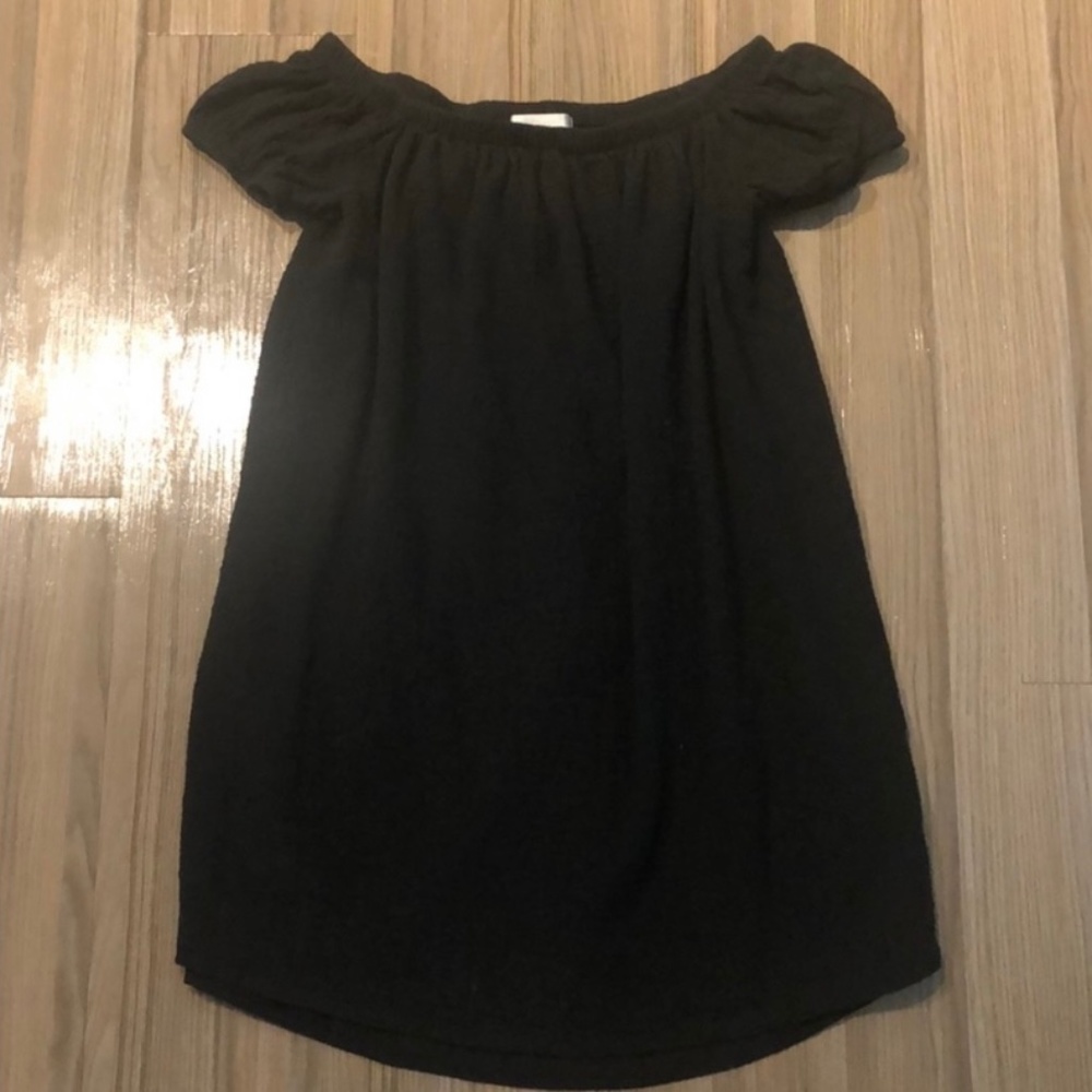Cooperative black gauze mini dress